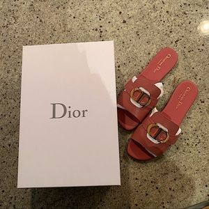 Dior 30 Montaigne Sandals - KCQ266VEA - in Dusty Pink Calfskin size 37